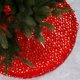 thumbnail image 4 of Adornos navideños, vestido de árbol de peluche con estampado de cinco estrellas rojo, vestido de árbol de Navidad decorativo de felpa rojo Rojo Verde, 4 of 5