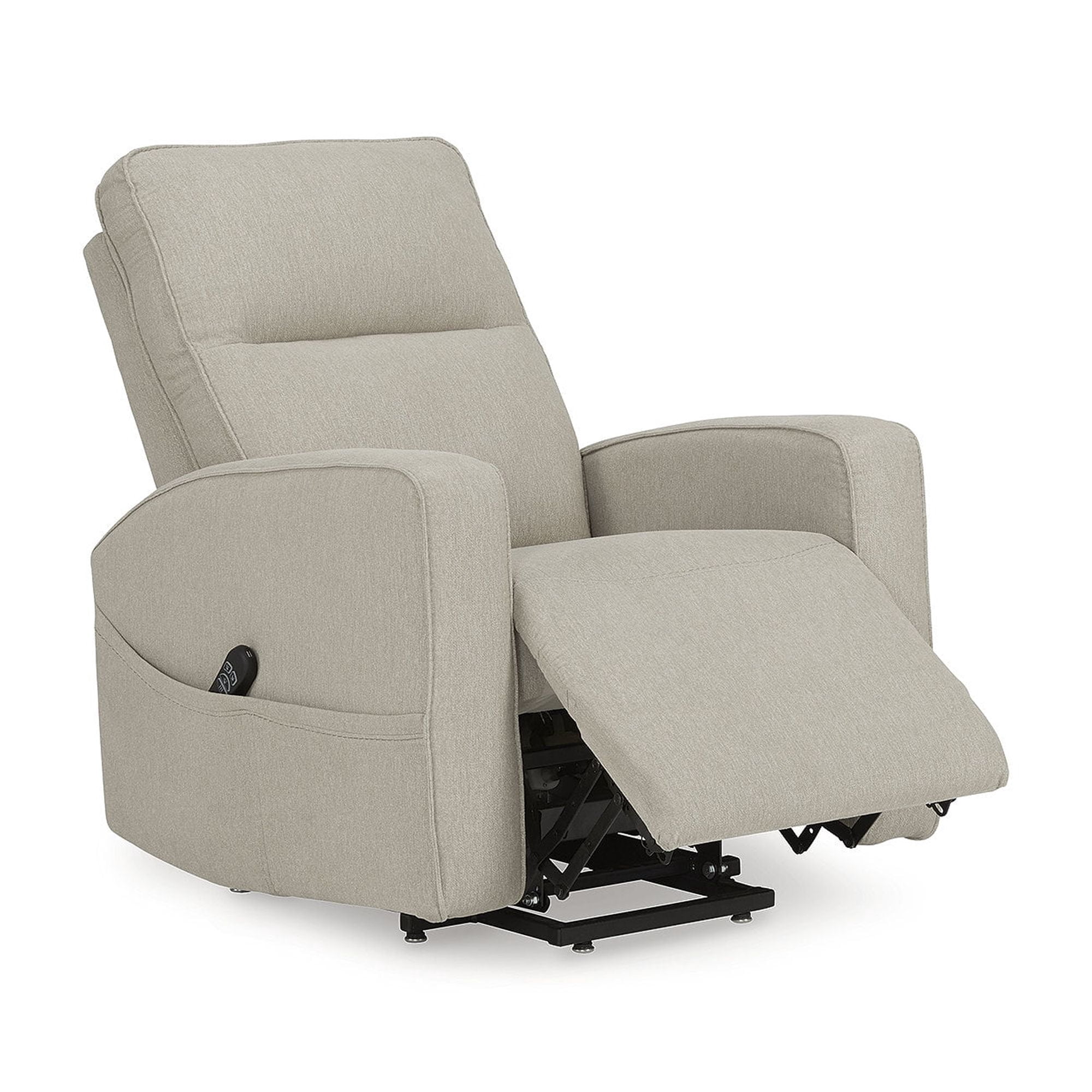 Signature Design by Ashley Starganza Power Lift Recliner Chair with Heat & Massage - Next-Gen Nuvella™ Fabric, Smoke
