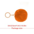 thumbnail image 3 of Fuzzy Ball Keychain Supple Comfortable Lovely Key Rings Adorable Practical Key Chains Women for Children Adults Elderly Students Orange 10cm, 3 of 7
