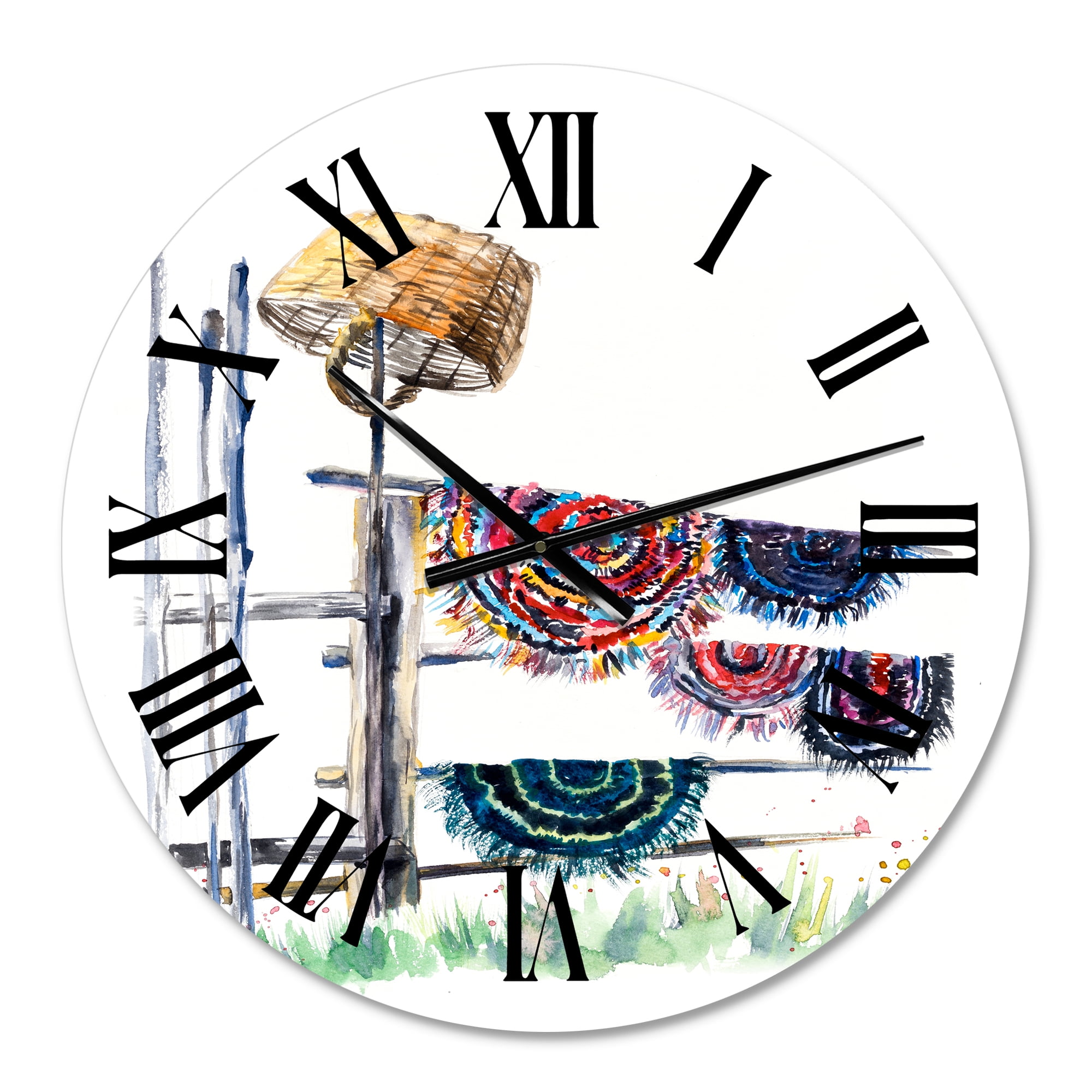 Designart 1 in Quartz Global Wall Clock