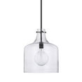 thumbnail image 1 of Capital Lighting Crawford 1-Light Pendant in Matte Black with Seeded Glass, 1 of 1