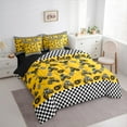 thumbnail image 3 of Feelyou Motorcycle Sport Boys Bedding Comforter Set 7-Piece, Yellow Dirt Bike Lover King Bedding Sets, Extreme Sports Reversible Bed Sheets, Breathable Home Decor, 3 of 7