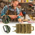 thumbnail image 4 of Ckraxd Multi-Functional Roll-Up Canvas Tool Storage Bag Large Capacity 5-Zipper Pockets Outdoor Electrician Carpenter Tool Bag Easy to Hang, 4 of 6