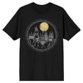 thumbnail image 7 of Harry Potter Hogwarts Line Art Moonrise Men's Black T-Shirt-Large, 7 of 7