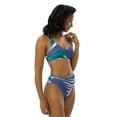 thumbnail image 2 of "Mystical Viking Waves" high-waisted bikini made with eco friendly recycled fabric, 2 of 6