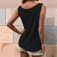 thumbnail image 4 of Women'S Button Front Tank Top 2025 Summer Casual Loose Fit Scoop Neck Sleeveless Tops Black XXXL, 4 of 6