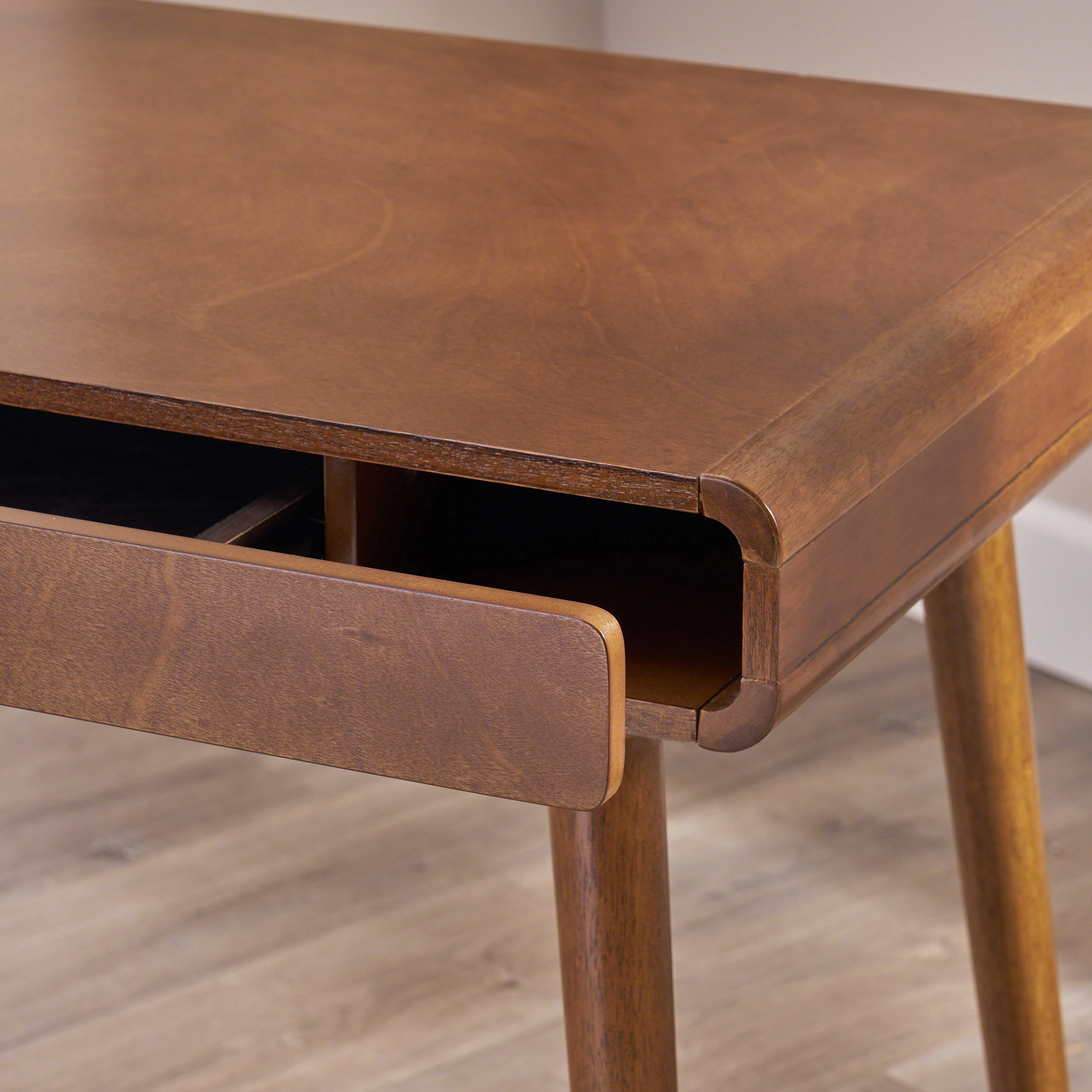 Writing Desk with Large Drawers, Computer Table for Home Office Workspace or Entryway, Brown