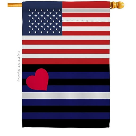 Americana Home & Garden H148038-BO US Leather Pride Support 28 x 40 in. Double-Sided Decorative Vertical House Flags for Decoration Banner Garden Yard Gift