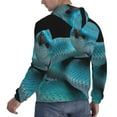 thumbnail image 6 of Naloa Blue Viper Snake1 Men's Casual Hooded Collar Drawstring Hoodies Pullover Sweatshirts Casual Long Sleeve Shirts-XX-Large, 6 of 7