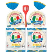 La Banderita Carb Counter Zero Carb Tortillas Variety Pack | 4.5" & 8" Size | Keto Certified | 10.8 & 11.9 oz/e.| 14 & 8 Count (Pack of 2-4.5" & Pack of 2-8") with ValorServe Mini Kitchen Utensil