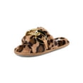thumbnail image 4 of Jessica Simpson Womens Plush Faux Fur Fuzzy Slide On Open Toe Slipper with Memory Foam, 4 of 9