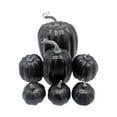 thumbnail image 1 of Artificial Assorted Pumpkins Fake Artificial Maple Leaves Halloween 7pcs, 1 of 4