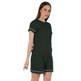 thumbnail image 4 of Inkmeso 2 Pcs Solid Sleepwear Sets For WoMen's Short Sleeve Top And Short Loungewear Set, 4 of 7
