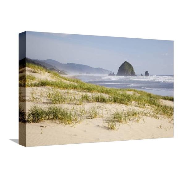 Art.com Cannon Beach and Haystack Rock, Oregon, USA Stretched Canvas Print Wall Art by Jamie & Judy Wild, 18" x 12"