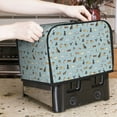 thumbnail image 6 of KLL Cartoon Doodle Puppy Print 2 Slice Toaster Dust Covers Kitchen Small Appliance Cover with 2 Pockets,Can hold Jam Spreader Knife & Toaster Tongs (11.4 x 7.9 x 7.5), 6 of 6
