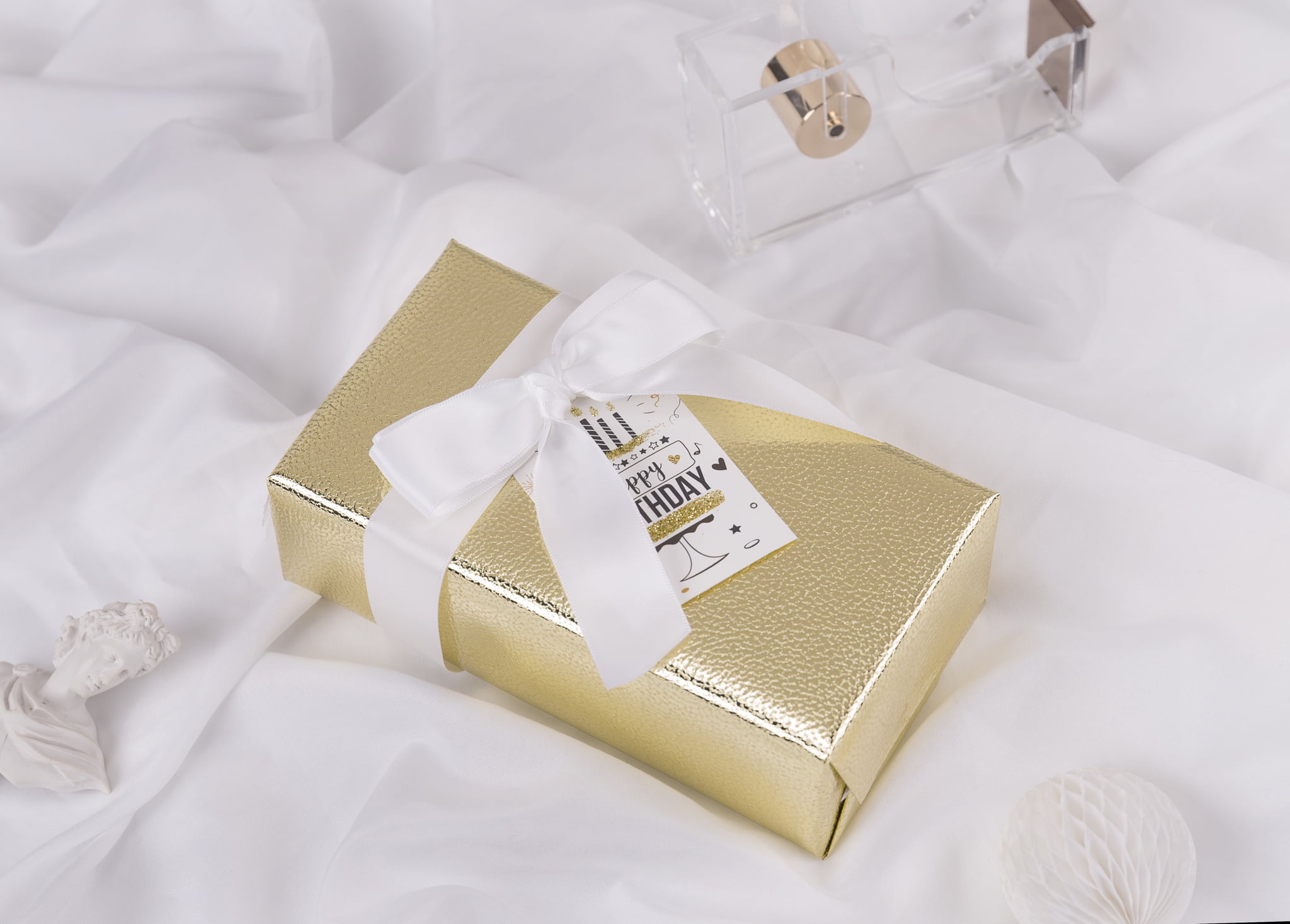 16m GOLD SPOT SPARKLE WRAPPING PAPER WEDDING BIRTHDAY CHRISTMAS GIFT WRAP 4m 