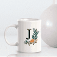 thumbnail image 6 of J Floral Pattern 11oz Ceramic Coffee Mug | Initial Personalized Gift, 6 of 7