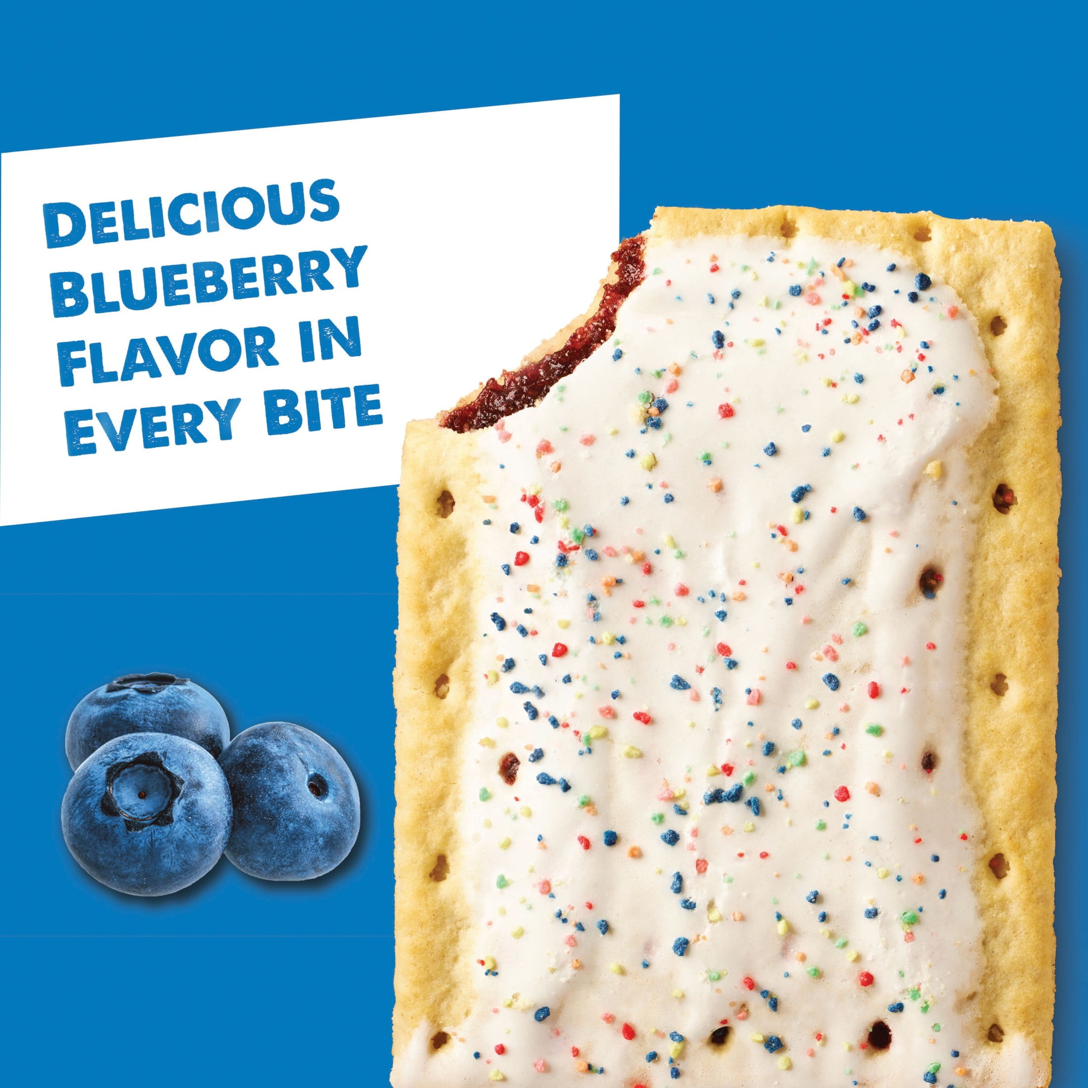 (12 pack) Pop-Tarts Frosted Blueberry Toaster Pastries, Breakfast Foods, Shelf-Stable, 13.5 oz (8 Count)
