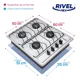 thumbnail image 5 of Parrilla Gas Empotrar 4 Quemadores Cub. Inox 4RIV-XMB, 5 of 7
