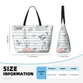 thumbnail image 4 of PAYOHTO Marine Theme Striped Large Beach Tote Bags for Womens Mens Sandproof Swim Pool Bag with Zipper for Travel Vacation, 4 of 7