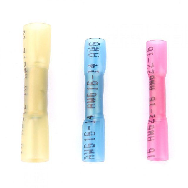 Connecteurs Filaires, Connecteurs Thermorétractables Application Large Facile à Identifier avec un Code Couleur avec un Tube en Polyoléfine à l'Extérieur pour les Connecteurs de Bornes Filaires