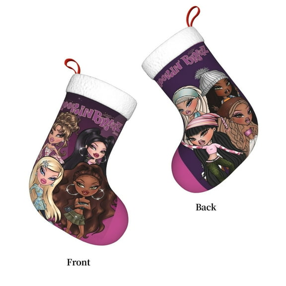 Bra-tz Christmas Stocking 2PCS Hanging Socks for Christmas Decorations for Family Holiday Party Decor Xmas Gifts