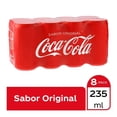 thumbnail image 1 of Refresco Coca Cola mini 8 latas de 235 ml c/u, 1 of 1