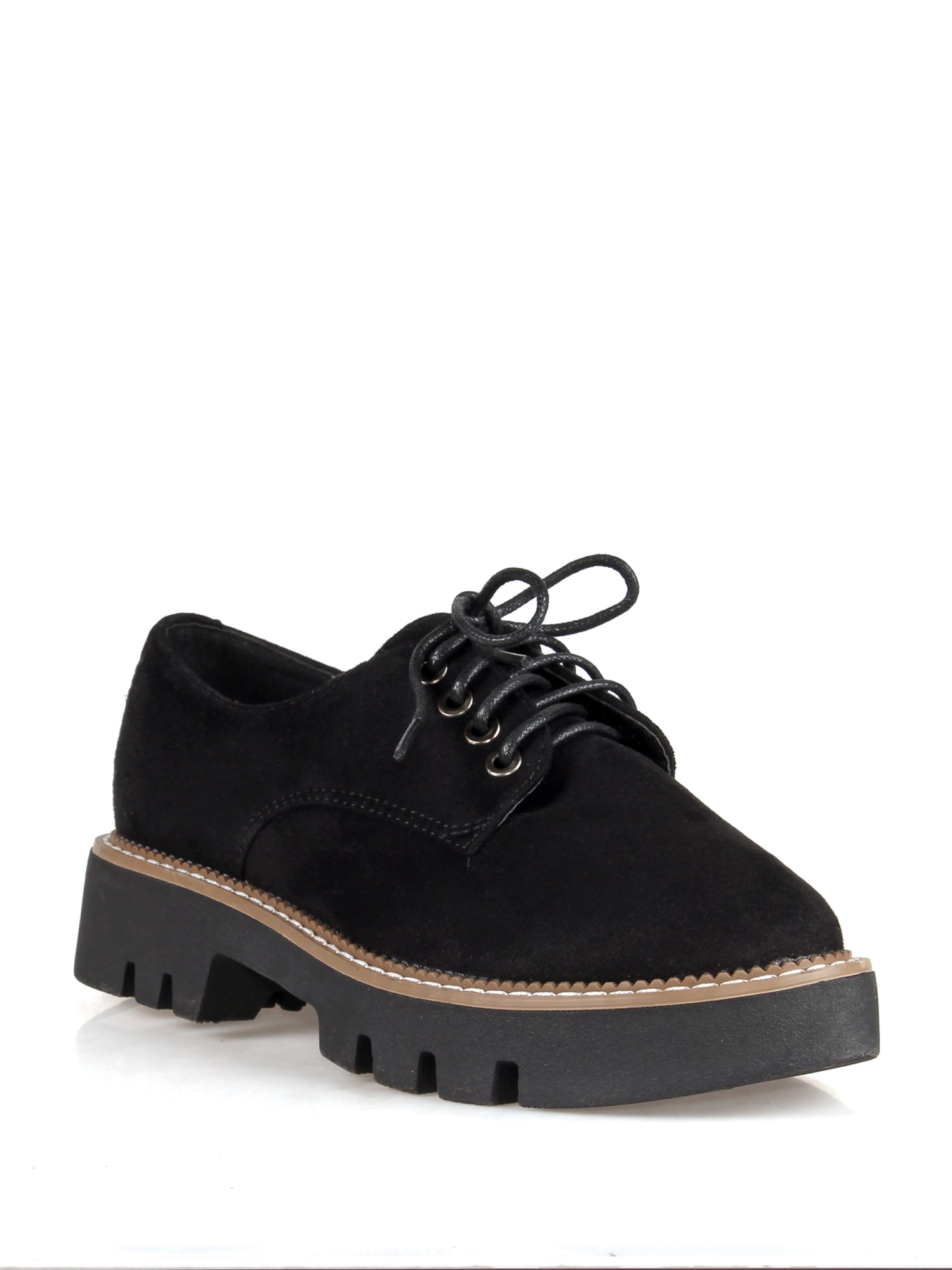black chunky oxfords