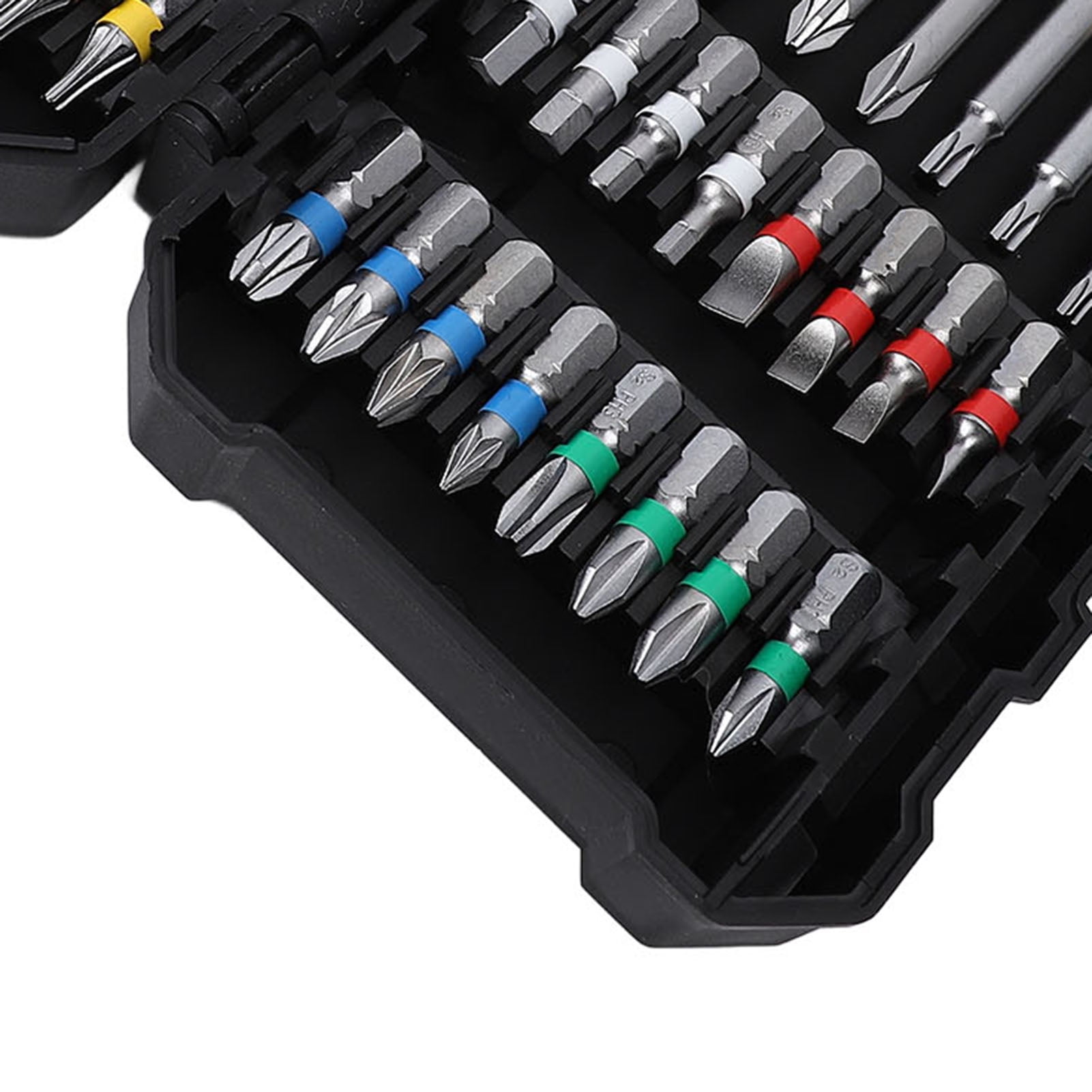 M Buder 45-Piece Impact Driver Bit Set Alloy Steel Magnetic Screwdriver Bits with Storage Box 2.36 inches / 60 mm Extension Rod For Industrial Repair