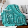 thumbnail image 3 of Gifts for Mom Blanket, Mom Birthday Gifts, Birthday Gifts for Mom from Daughter Son, Mom Gifts for Christmas Mothers Day, Super Soft Flannel Throw Blanket for Mom 60" x 50", Blue, 3 of 5