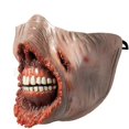 thumbnail image 3 of 28ec Adult Pretend Game Mask Scary Costume Party Decoration Zombie Mouth Latex Half Face Accessories, 3 of 4