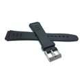 thumbnail image 3 of Bandini 20mm Black Rubber Sports Watch Band Strap for Casio, Timex & More, 2 Spring Bars Included, 3 of 7