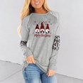 thumbnail image 2 of Christmas Long Sleeve Shirts for Women Merry Christmas Print T Shirt Xmas Leopard Tree T-shirt Holiday Graphic Tee Tops, 2 of 5