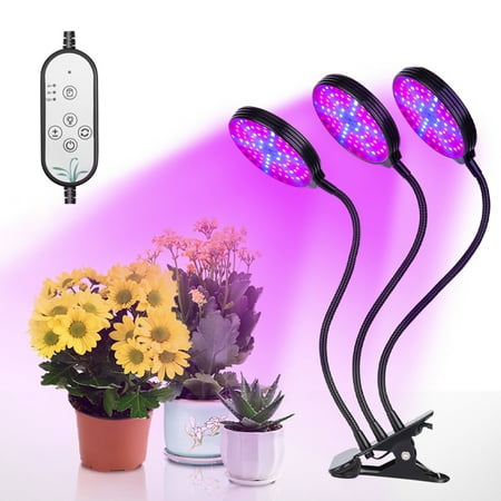 

USB Plant Grow Light Red & Blue Spectrum Adjustable Desktop Clamp Growing Lamp for Indoor Plants 5 Dimmable Levels 4/8/12H Timer