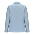 thumbnail image 5 of Gmluru 2025 Blazers For Women Blue Solid Color Long Sleeve Lapel Real Pocket Suit Jacket Plus Size S-3XL, 5 of 6