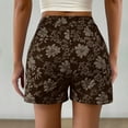 thumbnail image 5 of Rezuofi 2 Pcs Women's Floral Jacquard Shorts High Waisted Boho Summer Shorts with Pocket, 5 of 7