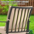 thumbnail image 4 of 4 Pieces Patio Swivel Chair, All-Weather Swivel Rocker Chair with Armrests & Cushion, Heavy Duty Outdoor Dining Chairs, Wrought Iron Outdoor Chairs for Garden, Balcony, Deck (4 Pieces), 4 of 8
