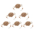 thumbnail image 1 of 6x Flores de Arpillera Tela Shabby Chic Rosas para Decoración de Manualidades de Botellas 7cm Macarena Arpillera rosa flor, 1 of 5