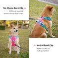 thumbnail image 4 of PHOEPET No Pull Dog Harness, Unique Colors Reflective Adjustable Dog Vest, with Soft Training Handle Metal Clips for Small Medium Large Dogs (Pink Base & Green Straps), 4 of 7