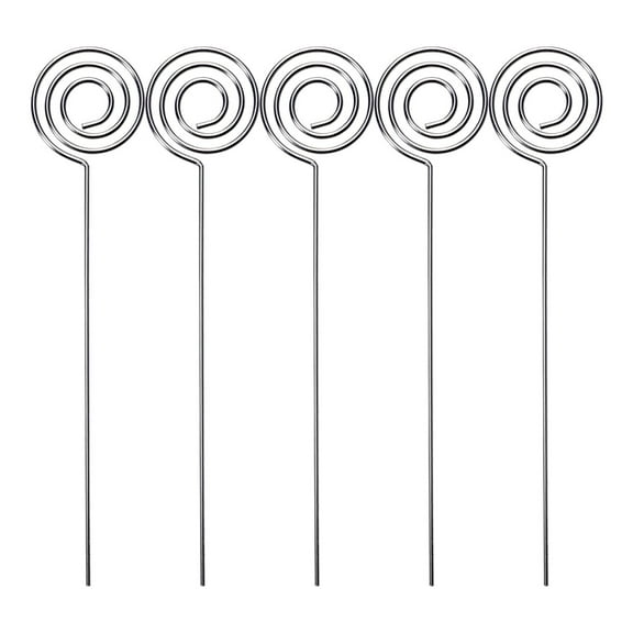 Raindrops Metal Photo Clip Holders Silver Circle Shape Decorative Picture Stand for Home Office 1 2x120mm