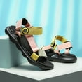 thumbnail image 4 of Sandals Kids Sports Outdoor Hiking Athletic Open Toe Sandal Girls Summer Lightweight Adjustable Straps Sport Sandals Yellow 30, 4 of 7