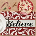 thumbnail image 6 of Christmas Peppermint Candy Placemats Set of 4, Xmas Believe Dining Place Mats Table Decor, Winter Funny Holiday Home Kitchen Decoration 12 x 18 Inch, 6 of 6