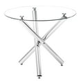 thumbnail image 2 of Winado 5 Piece Round Dining Table Set, Modern Kitchen Table and Chairs for 4 Person,Dining Room Table Set with Clear Tempered Glass Top, 2 of 7