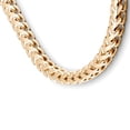 thumbnail image 2 of 9ct Gold Jewelco London 3D Square Curb Franco 1.7mm Pendant Chain Necklace, 2 of 6