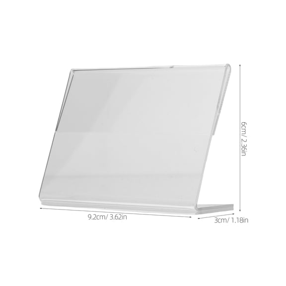 NICEXMAS 5-Pack Clear Acrylic Price Display Stands, Lightweight Retail Sign Holders for Store Counters and Shelves