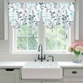 thumbnail image 4 of Teal Green Botanical Tie Up Curtains for Windows, Balloon Window Shades, Watercolor Spring Floral Summer Leaf Kitchen Window Treatments Roll Up Curtain for Basement/Nursery 52"x45", 4 of 8