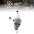 thumbnail image 2 of Halloween Decorations, Halloween Skull Decor Outdoor and Indoor, 10'' Skeleton Voice Activated Decorations with LED Red Eyes&Fake Spider, Haunted House Party for Home, White 1Pcs, 2 of 9