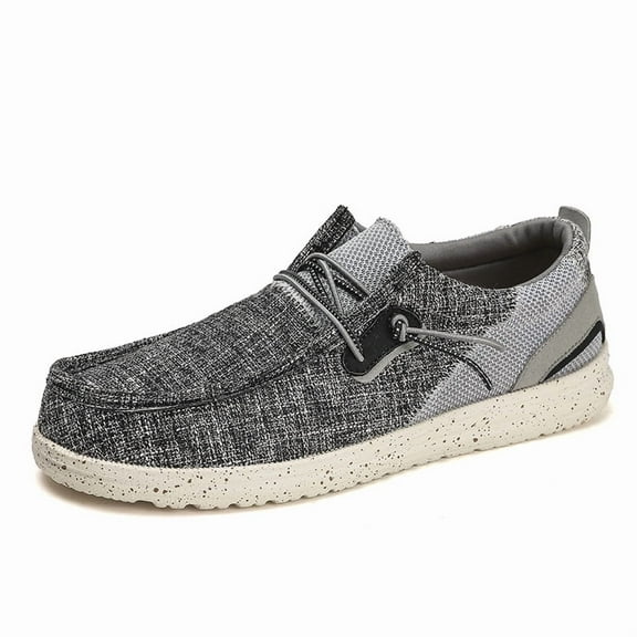 Big Size Men's Casual Loafers Slip On Canvas Shoes Lightweight Driving Shoes Male Casual Sneakers Flats Walking Shoes