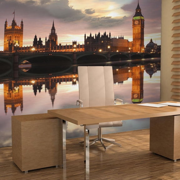 Tiptophomedecor Cityscape Wallpaper Wall Mural - Big Ben In The Evening, London
