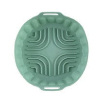 Cook With Color Sage round silicone air fryer liner